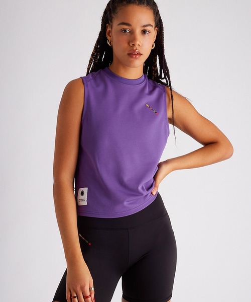 Saturdays NYC(サタデーズ ニューヨークシティ )の「All Terrain Lightweight Cropped Tank(タンクトップ・レディース・ブラック/パープル・L/M/S)」の1枚目の写真