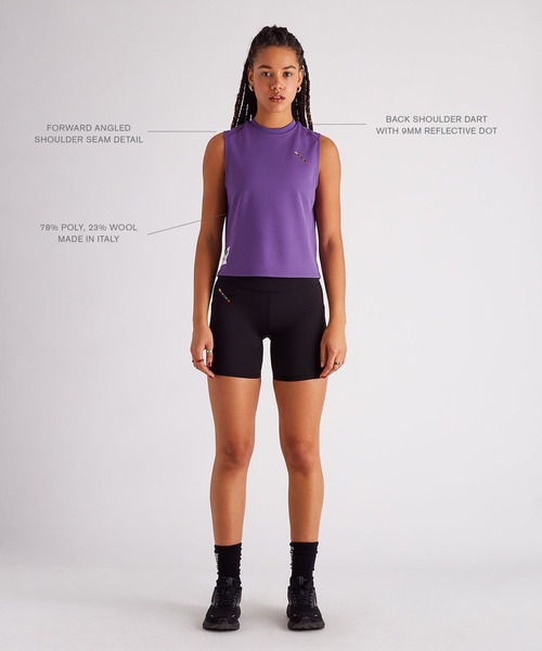 Saturdays NYC(サタデーズ ニューヨークシティ )の「All Terrain Lightweight Cropped Tank(タンクトップ・レディース・ブラック/パープル・L/M/S)」の9枚目の写真