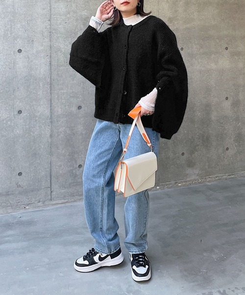 PAGEBOY（ページボーイ）の「マントスリーブカーディガン（カーディガン/ボレロ・レディース・ブラック/オフホワイト/ブルー・FREE）」の13枚目の写真