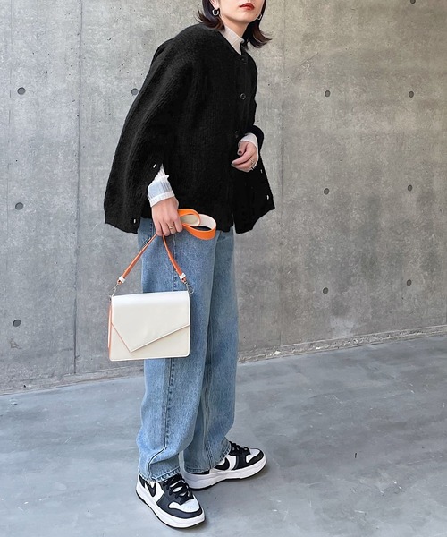 PAGEBOY（ページボーイ）の「マントスリーブカーディガン（カーディガン/ボレロ・レディース・ブラック/オフホワイト/ブルー・FREE）」の16枚目の写真