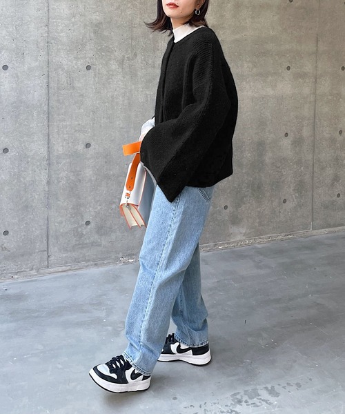 PAGEBOY（ページボーイ）の「マントスリーブカーディガン（カーディガン/ボレロ・レディース・ブラック/オフホワイト/ブルー・FREE）」の10枚目の写真