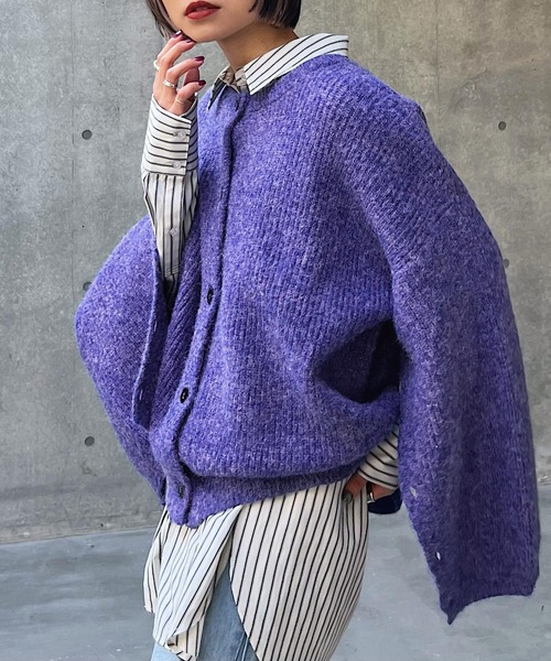 PAGEBOY（ページボーイ）の「マントスリーブカーディガン（カーディガン/ボレロ・レディース・ブラック/オフホワイト/ブルー・FREE）」の22枚目の写真