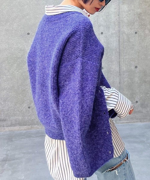 PAGEBOY（ページボーイ）の「マントスリーブカーディガン（カーディガン/ボレロ・レディース・ブラック/オフホワイト/ブルー・FREE）」の20枚目の写真