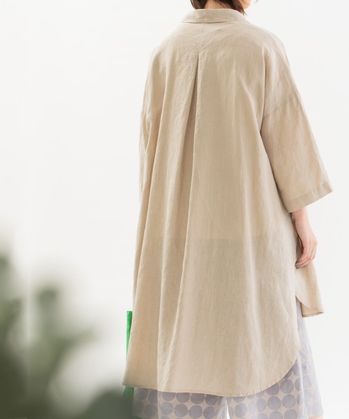 nop de nod（ノップドゥノッド）の「ベルギーリネン7分袖チュニック