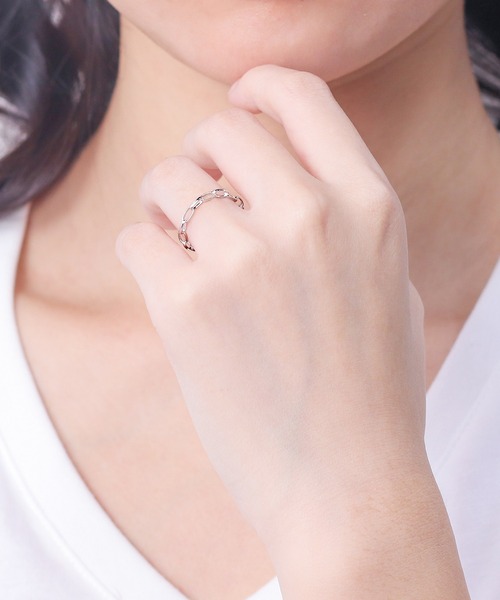 ESTELLE（エステール）の「シルバー チェーン リング（指輪） ピンキーサイズあり ESTELLE/エステール WEB限定（リング・レディース・シルバー・13号/5号/1号/9号）」の5枚目の写真