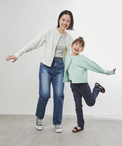 coen（コーエン）の「ハリヌキワイドリブクルーネックカーディガン（カーディガン/ボレロ・キッズ・オレンジ/ライム・110/130/150）」の8枚目の写真