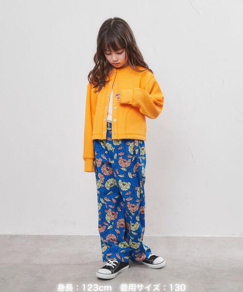 coen（コーエン）の「ハリヌキワイドリブクルーネックカーディガン（カーディガン/ボレロ・キッズ・オレンジ/ライム・110/130/150）」の9枚目の写真