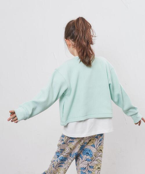 coen（コーエン）の「ハリヌキワイドリブクルーネックカーディガン（カーディガン/ボレロ・キッズ・オレンジ/ライム・110/130/150）」の14枚目の写真