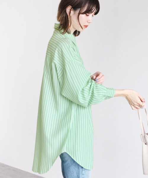 reca（レカ）の「アソート柄ストライプビッグシルエットシャツ（シャツ