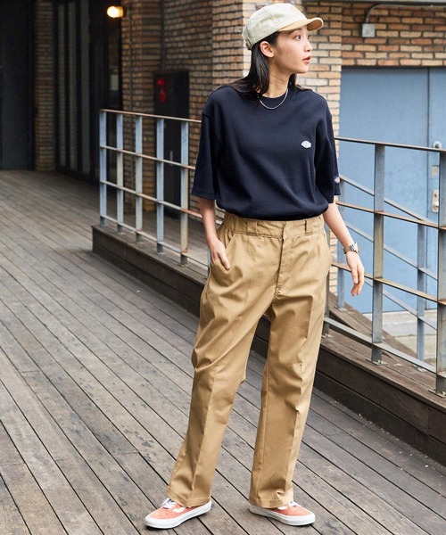 Dickies(ディッキーズ)の「Dickies/ディッキーズ ロゴ刺繍クルーネックワッフル半袖Tシャツ(Tシャツ/カットソー・メンズ・ベージュ/オフホワイト/スミクロ/ネイビー・XL/M/L)」の19枚目の写真