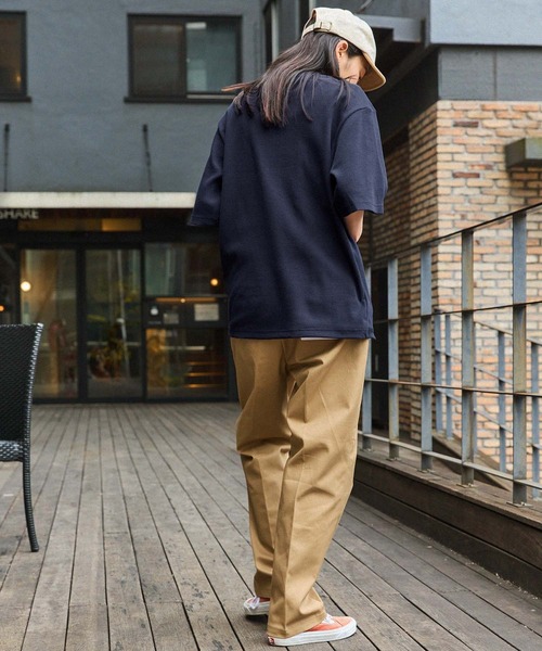 Dickies(ディッキーズ)の「Dickies/ディッキーズ ロゴ刺繍クルーネックワッフル半袖Tシャツ(Tシャツ/カットソー・メンズ・ベージュ/オフホワイト/スミクロ/ネイビー・XL/M/L)」の21枚目の写真