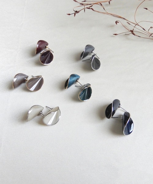 The Rule（ザルール）の「The Rule ザルール : OAK rolled pierced earring : オークロールピアス（ピアス（両耳用）・レディース・オレンジ/ネイビー/ダークグリーン/グレー/ホワイト/ワインレッド/モカ・FREE）」の15枚目の写真