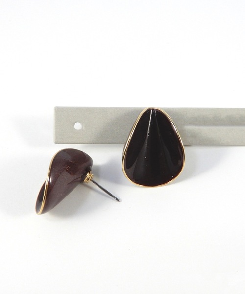 The Rule（ザルール）の「The Rule ザルール : OAK rolled pierced earring : オークロールピアス（ピアス（両耳用）・レディース・オレンジ/ネイビー/ダークグリーン/グレー/ホワイト/ワインレッド/モカ・FREE）」の14枚目の写真