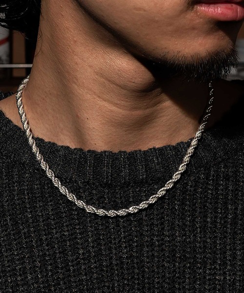 スクリューチェーンネックレス メンズ アクセサリー（ネックレス