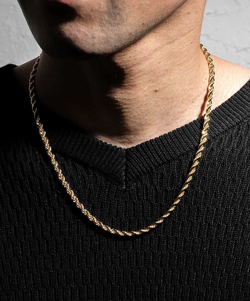 スクリューチェーンネックレス メンズ アクセサリー（ネックレス