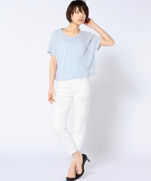 Another Edition（アナザーエディション）の「ネップショートTシャツ/AEBC NEP SHORT T◆（Tシャツ/カットソー・レディース・ホワイト/グレー/イエロー/ライトブルー/その他1/その他5・フリー）」の17枚目の写真