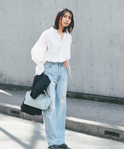 story.(ストーリー)の「story.別注/ワンハンドルショルダー(ショルダーバッグ・レディース・アイボリー/サックスブルー/ブラウン・FREE)」の7枚目の写真