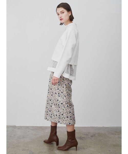 ELENDEEK（エレンディーク）の「チュールブラウスセットカットソー（Tシャツ/カットソー・レディース・ブラック/グレー/オフホワイト・FREE）」の8枚目の写真