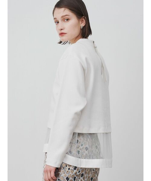 ELENDEEK（エレンディーク）の「チュールブラウスセットカットソー（Tシャツ/カットソー・レディース・ブラック/グレー/オフホワイト・FREE）」の5枚目の写真