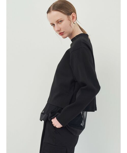 ELENDEEK（エレンディーク）の「チュールブラウスセットカットソー（Tシャツ/カットソー・レディース・ブラック/グレー/オフホワイト・FREE）」の6枚目の写真