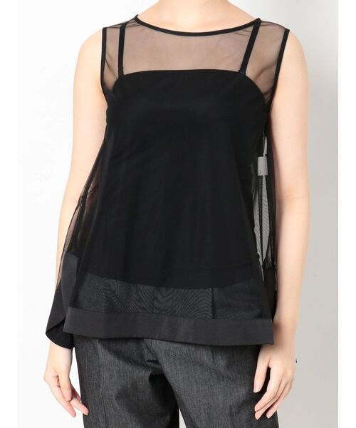 ELENDEEK（エレンディーク）の「チュールブラウスセットカットソー（Tシャツ/カットソー・レディース・ブラック/グレー/オフホワイト・FREE）」の7枚目の写真