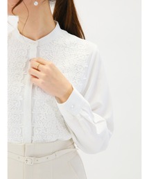 Te chichi | 切替フロントモチーフレースブラウス(シャツ/ブラウス)