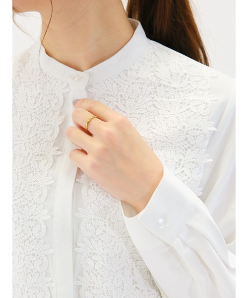 Te chichi（テチチ）の「切替フロントモチーフレースブラウス（シャツ/ブラウス・レディース・グレー/オフホワイト/イエロー・ﾌﾘ-）」の11枚目の写真