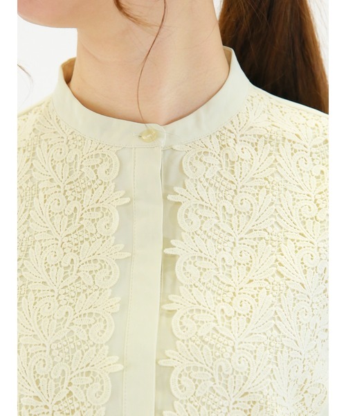 Te chichi（テチチ）の「切替フロントモチーフレースブラウス（シャツ/ブラウス・レディース・グレー/オフホワイト/イエロー・ﾌﾘ-）」の6枚目の写真