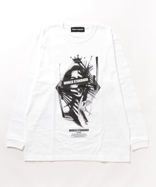 WORLD STANDARD/ワールドスタンダード ボックスロゴプリント 長袖Tシャツ WSLT-007（Tシャツ/カットソー）｜WORLD STANDARD（ワールドスタンダード）
