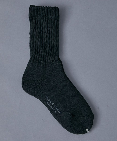 PUBLIC TOKYO（パブリックトウキョウ）の「【本当に良いソックス】A REALY GOOD LONG SOCKS（ソックス/靴下・メンズ・ホワイト/グレー/ブラック/ダークグリーン・FREE）」の8枚目の写真