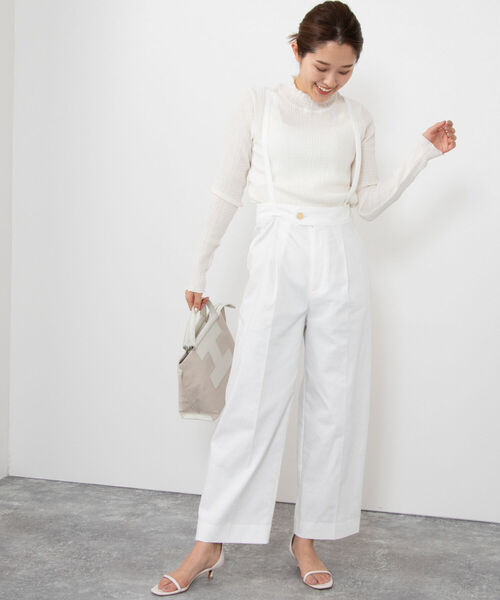 NOLLEY’S(ノーリーズ)の「リンクルラップトリコットハイネックプルオーバーカットソー(Tシャツ/カットソー・レディース・グリーン/アイボリー/ライトブルー/ネイビー/オフホワイト・38)」の20枚目の写真