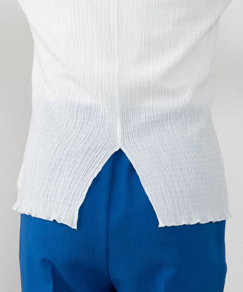 NOLLEY’S(ノーリーズ)の「リンクルラップトリコットハイネックプルオーバーカットソー(Tシャツ/カットソー・レディース・グリーン/アイボリー/ライトブルー/ネイビー/オフホワイト・38)」の19枚目の写真