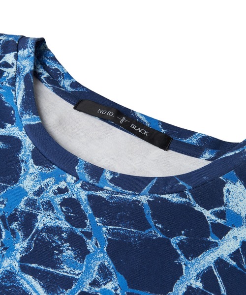 NO ID.(ノーアイディ)の「【NO ID.】Crack Print Big T-Shirt / クラック プリント ビッグ Tシャツ(Tシャツ/カットソー・メンズ・ブラック/ブルー/ホワイト・ONE SIZE)」の12枚目の写真