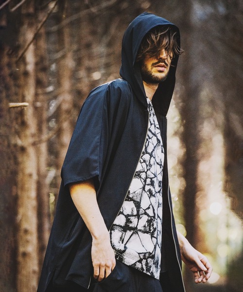 NO ID.(ノーアイディ)の「【NO ID.】Crack Print Big T-Shirt / クラック プリント ビッグ Tシャツ(Tシャツ/カットソー・メンズ・ブラック/ブルー/ホワイト・ONE SIZE)」の5枚目の写真