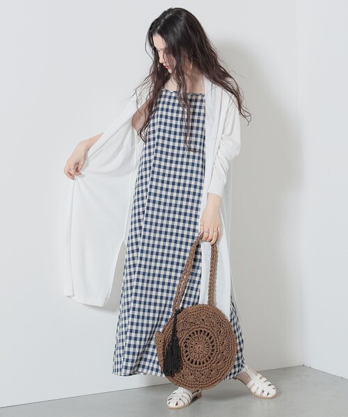 BEAMS HEART（ビームスハート）の「BEAMS HEART / 着ながし ロングカーディガン（カーディガン/ボレロ・レディース・オフホワイト/ライトグレー/ネイビー/ミント・FREE）」の5枚目の写真