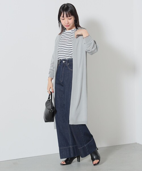 BEAMS HEART（ビームスハート）の「BEAMS HEART / 着ながし ロングカーディガン（カーディガン/ボレロ・レディース・オフホワイト/ライトグレー/ネイビー/ミント・FREE）」の11枚目の写真