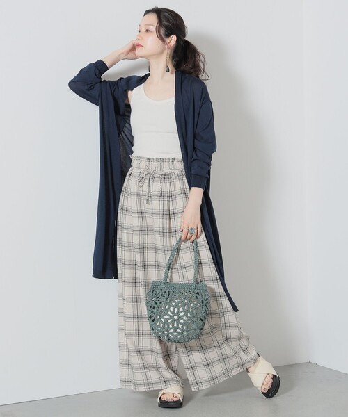 BEAMS HEART（ビームスハート）の「BEAMS HEART / 着ながし ロングカーディガン（カーディガン/ボレロ・レディース・オフホワイト/ライトグレー/ネイビー/ミント・FREE）」の16枚目の写真