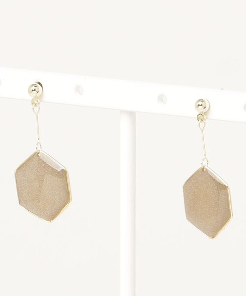 The Rule（ザルール）の「The Rule ザルール : Gloss epoxy ヘキサゴンピアス（ピアス（両耳用）・レディース・オレンジ/ホワイト/グレー・FREE）」の10枚目の写真