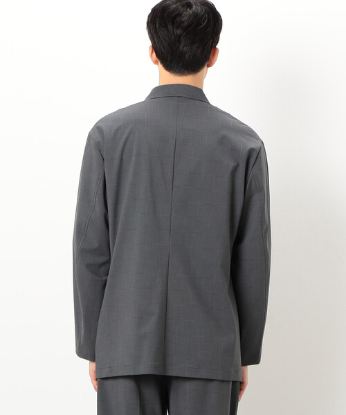 COMME CA ISM(コムサイズム)の「【セットアップ対応】ウォッシャブル リサイクル かすりチェック トロ ダブル ジャケット(テーラードジャケット・メンズ・ネイビー/ライトグレー/グレー・L/S/M)」の18枚目の写真