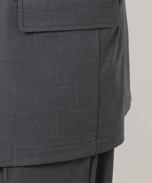 COMME CA ISM(コムサイズム)の「【セットアップ対応】ウォッシャブル リサイクル かすりチェック トロ ダブル ジャケット(テーラードジャケット・メンズ・ネイビー/ライトグレー/グレー・L/S/M)」の22枚目の写真