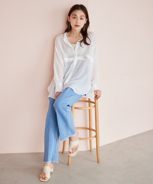 mysty woman（ミスティウーマン）の「サイドスリットデニムパンツ 188175（デニムパンツ・レディース・ライトブルー/グレー系その他・MEDIUM/SMALL）」の13枚目の写真