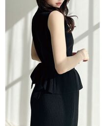 RESEXXY | ペプラムリボンニットトップス【セットアップ着用可能】(ニット/セーター)