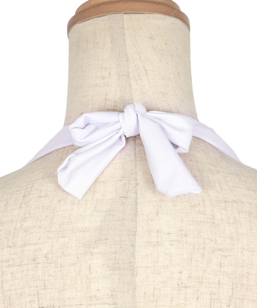 Tika（ティカ）の「ビキニ ホルターネック 盛れる 水着 可愛い レディース タッセル リボン セクシー （水着・レディース・ホワイト/ピンク/ブラック・M）」の9枚目の写真