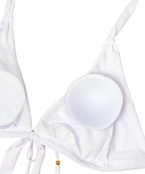 Tika（ティカ）の「ビキニ ホルターネック 盛れる 水着 可愛い レディース タッセル リボン セクシー （水着・レディース・ホワイト/ピンク/ブラック・M）」の15枚目の写真