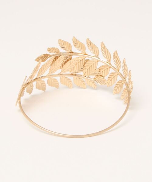 Three Four Time(スリーフォータイム)の「メタルリーフアームレット(バングル/リストバンド・レディース・シルバー/ゴールド・FREE)」の4枚目の写真