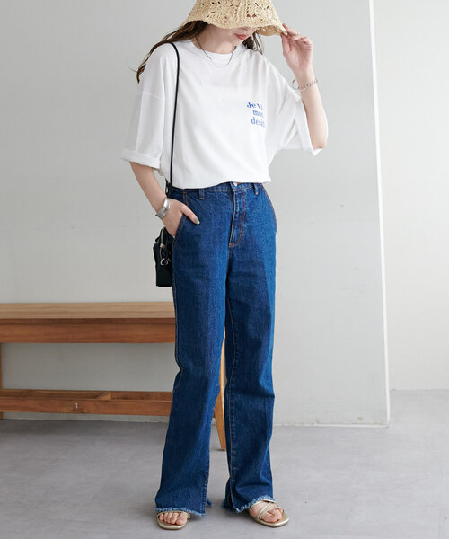 DISCOAT（ディスコート）の「【WEB限定】3stepsロゴTシャツ（Tシャツ/カットソー・レディース・ホワイト/ホワイト系その他/グレー/オフホワイト/チャコールグレー/ネイビー/ホワイト×シルバー・FREE）」の18枚目の写真