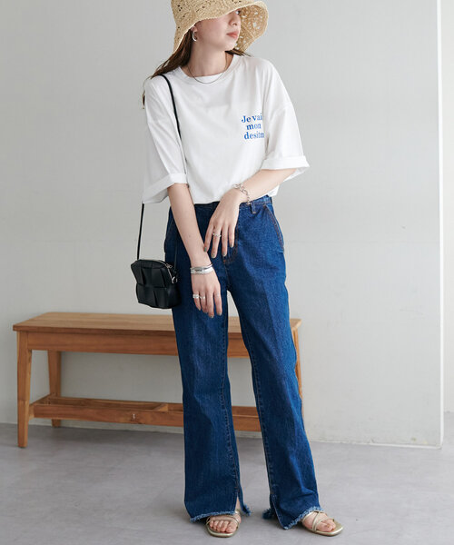 DISCOAT（ディスコート）の「【WEB限定】3stepsロゴTシャツ（Tシャツ/カットソー・レディース・ホワイト/ホワイト系その他/グレー/オフホワイト/チャコールグレー/ネイビー/ホワイト×シルバー・FREE）」の19枚目の写真