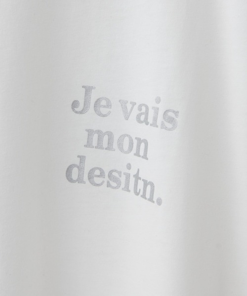 DISCOAT（ディスコート）の「【WEB限定】3stepsロゴTシャツ（Tシャツ/カットソー・レディース・ホワイト/ホワイト系その他/グレー/オフホワイト/チャコールグレー/ネイビー/ホワイト×シルバー・FREE）」の8枚目の写真