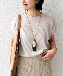 * オーガニックコットン フレンチスリーブ スリット TEE 24SS ◇