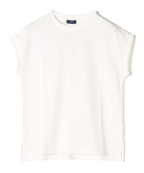 SHIPS（シップス）の「* オーガニックコットン フレンチスリーブ スリット TEE 24SS ◇（Tシャツ/カットソー・レディース・ホワイト/オフホワイト/ブラック/ブルー/チャコールグレー/ライトグレー/ライトブルー/ピンク・MEDIUM/SMALL）」の17枚目の写真